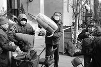 Soup Kitchen : St Luke's Lutheran Church : Hell's Kitchen : Food queues : Food lines : Hell's Kitchen : Streetlife, New York, Photo by Richard Moore